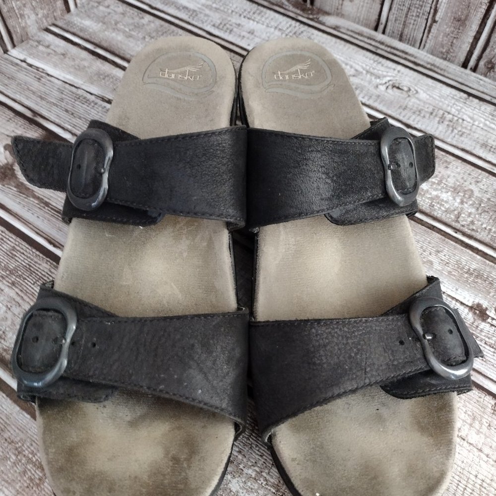 Dansko | "Sophie" Black Strappy Sandals Sz 10 - Picture 8 of 11